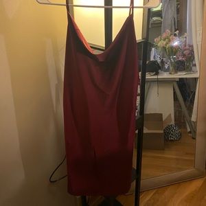 Altar’d state Red Mini Cowlneck Dress